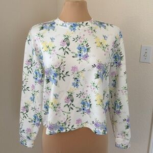 NWT Workshop Republic Spring Floral Crewneck Sweatshirt Long Sleeve SIZE XS-S